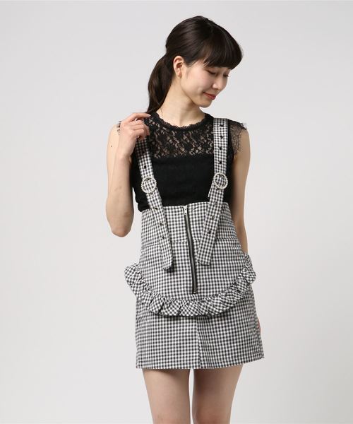 Swankiss（スワンキス）の「PP sugar check S/K（スカート・レディース・ライトブルー/ピンク/ブラック・FREE）」の11枚目の写真