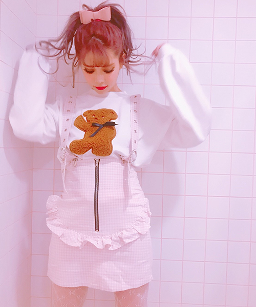 Swankiss（スワンキス）の「PP sugar check S/K（スカート・レディース・ライトブルー/ピンク/ブラック・FREE）」の7枚目の写真