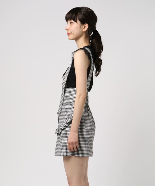 Swankiss（スワンキス）の「PP sugar check S/K（スカート・レディース・ライトブルー/ピンク/ブラック・FREE）」の4枚目の写真