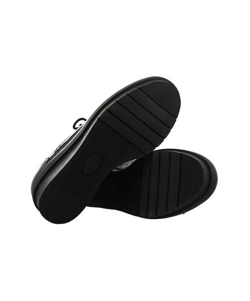 あしながおじさん（アシナガオジサン）の「◆ あしながおじさん ◆　厚底オックスフォードシューズ　3010001（ドレスシューズ・レディース・ブラック/ブラック×グリーン/クリアブラック・22.5cm/23.0cm/23.5cm/24.0cm/24.5cm）」の9枚目の写真