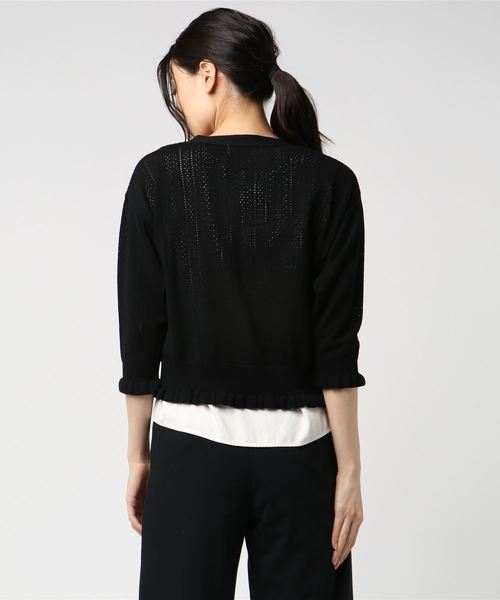 LOWRYS FARM(ローリーズファーム)の「プリプリスカシカーデ 798605(カーディガン/ボレロ・レディース・ブラック/オフホワイト/ベージュ/グリーン・MEDIUM/LARGE)」の6枚目の写真