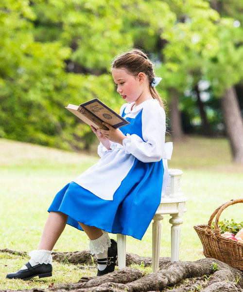 Catherine Cottage（キャサリンコテージ）の「町娘エプロンワンピース　KIDS（ワンピース・キッズ・ブルー・110/140/150/160/130/120/100）」の2枚目の写真