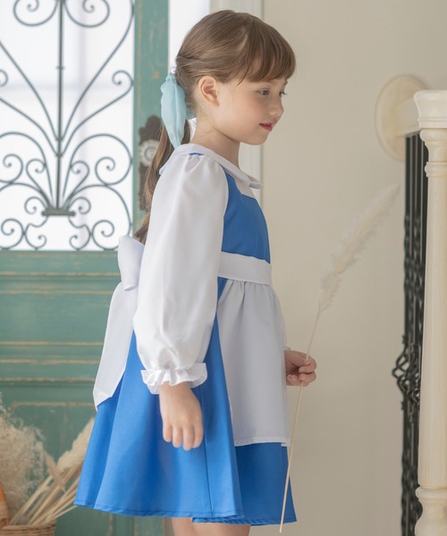 Catherine Cottage（キャサリンコテージ）の「町娘エプロンワンピース　KIDS（ワンピース・キッズ・ブルー・110/140/150/160/130/120/100）」の4枚目の写真