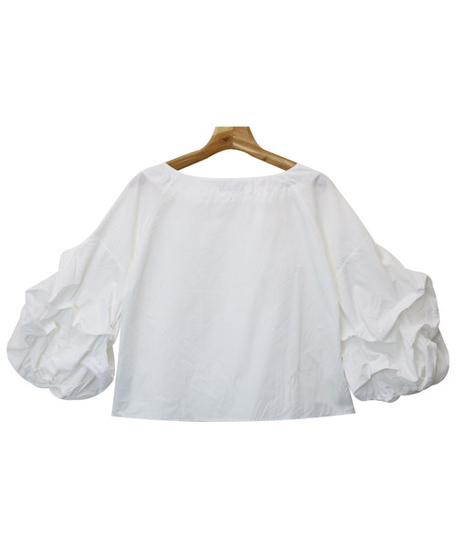 andme（アンドミー）の「袖コンシャスシャツブラウストップス（シャツ/ブラウス・レディース・ブラック/ベージュ/ネイビー/オフホワイト/ピンク・M）」の12枚目の写真