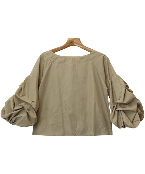 andme（アンドミー）の「袖コンシャスシャツブラウストップス（シャツ/ブラウス・レディース・ブラック/ベージュ/ネイビー/オフホワイト/ピンク・M）」の13枚目の写真