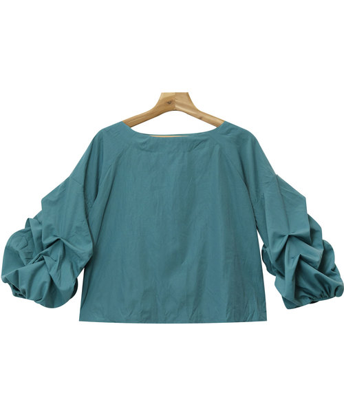 andme（アンドミー）の「袖コンシャスシャツブラウストップス（シャツ/ブラウス・レディース・ブラック/ベージュ/ネイビー/オフホワイト/ピンク・M）」の14枚目の写真