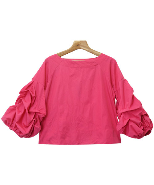 andme（アンドミー）の「袖コンシャスシャツブラウストップス（シャツ/ブラウス・レディース・ブラック/ベージュ/ネイビー/オフホワイト/ピンク・M）」の15枚目の写真