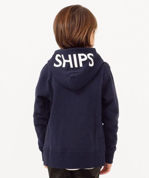 SHIPS（シップス）の「SHIPS KIDS:ロゴ フード ジップ パーカー(100～130cm)（パーカー・キッズ・ネイビー/グレー/イエロー系その他2/キャメル・100/110/120/130）」の11枚目の写真