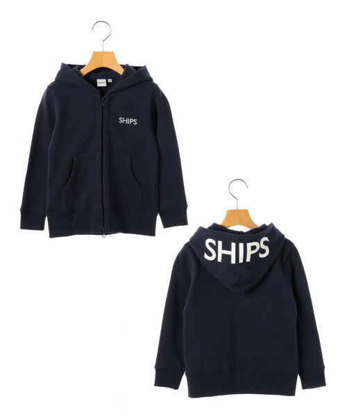 SHIPS（シップス）の「SHIPS KIDS:ロゴ フード ジップ パーカー(100～130cm)（パーカー・キッズ・ネイビー/グレー/イエロー系その他2/キャメル・100/110/120/130）」の6枚目の写真