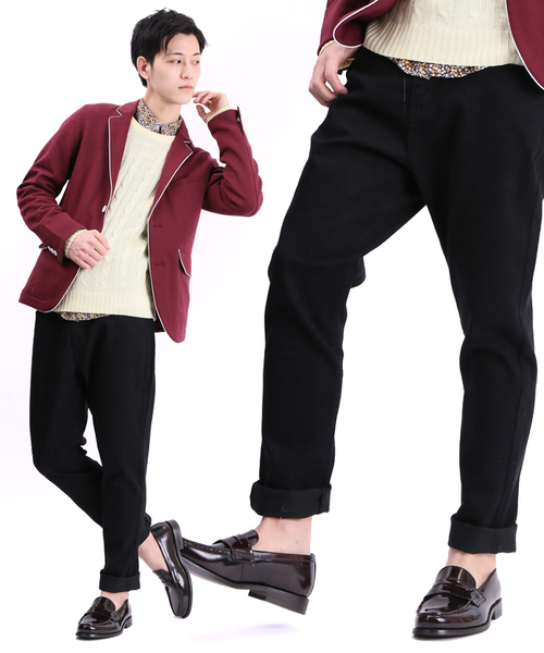 WEGO（ウィゴー）の「WEGO/テーパードカラーデニムパンツ（デニムパンツ・メンズ・ホワイト/ブラック/ネイビー・MEDIUM/SMALL/LARGE）」の3枚目の写真