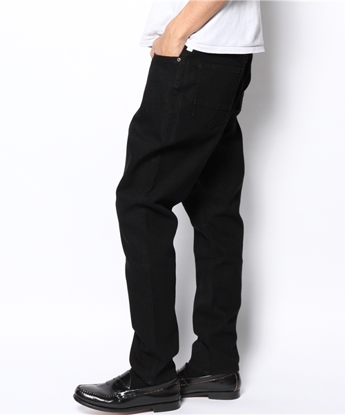 WEGO（ウィゴー）の「WEGO/テーパードカラーデニムパンツ（デニムパンツ・メンズ・ホワイト/ブラック/ネイビー・MEDIUM/SMALL/LARGE）」の4枚目の写真