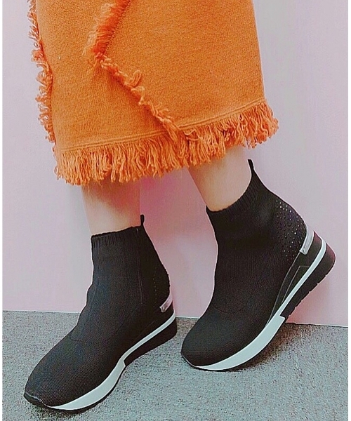 【ファッション通販】 R&E（アールアンドイー）の「【REZOY】ソックススニーカーブーツ 靴