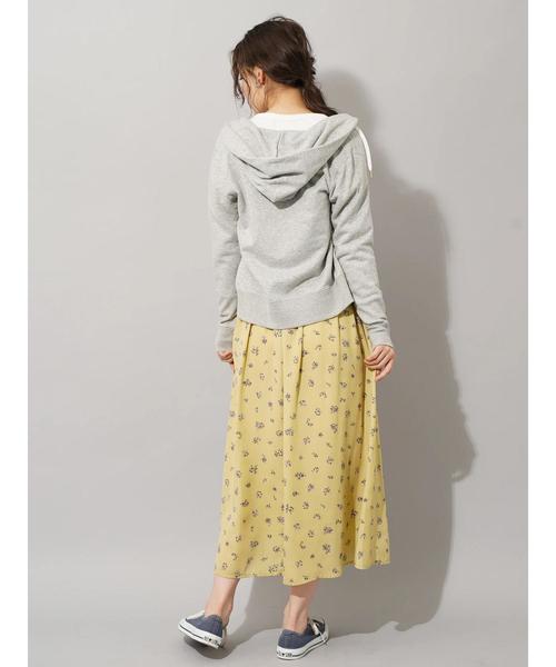 earth music&ecology（アースミュージックアンドエコロジー）の「ウエストタッセル花柄ギャザースカート ●（スカート・レディース・ブラック/ライトイエロー/ライトピンク・FREE）」の14枚目の写真