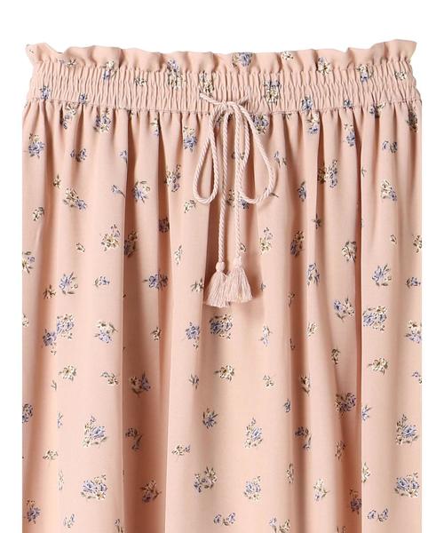 earth music&ecology（アースミュージックアンドエコロジー）の「ウエストタッセル花柄ギャザースカート ●（スカート・レディース・ブラック/ライトイエロー/ライトピンク・FREE）」の22枚目の写真