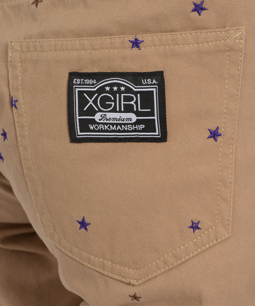 X-girl(エックスガール)の「STAR EMBROIDERY CHINO SHORTS(カーゴパンツ・レディース・ベージュ/レッド/ネイビー・1/0/2)」の10枚目の写真