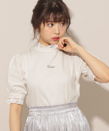 apres jour | レースレイヤード風ロゴ刺繍Ｔシャツ【ZOZOTOWN限定アイテム】(Tシャツ/カットソー)