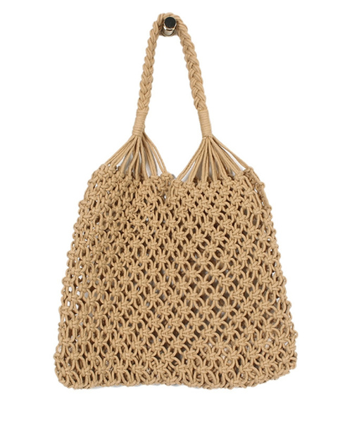 ABITOKYO（アビトーキョー）の「メッシュトートカゴバッグ（かごバッグ・レディース・ベージュ/アイボリー・FREE）」の8枚目の写真