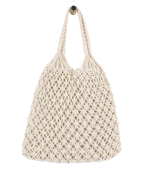 ABITOKYO（アビトーキョー）の「メッシュトートカゴバッグ（かごバッグ・レディース・ベージュ/アイボリー・FREE）」の4枚目の写真