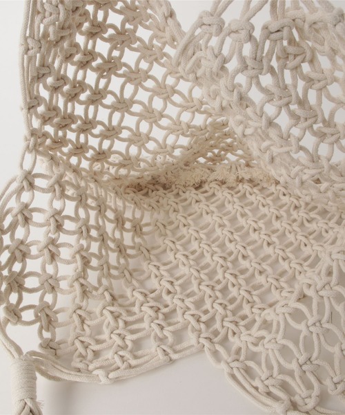 ABITOKYO（アビトーキョー）の「メッシュトートカゴバッグ（かごバッグ・レディース・ベージュ/アイボリー・FREE）」の9枚目の写真