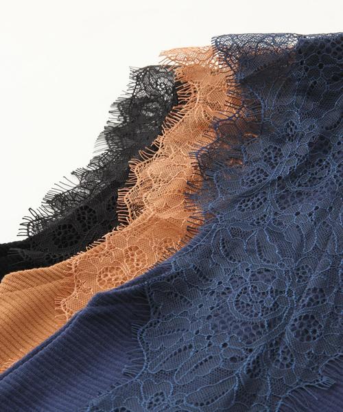 GLOBAL WORK（グローバルワーク）の「カタレースＴ半袖/836568（Tシャツ/カットソー・レディース・ブラック/ネイビー/オフホワイト/ベージュ系その他3・MEDIUM/LARGE）」の11枚目の写真