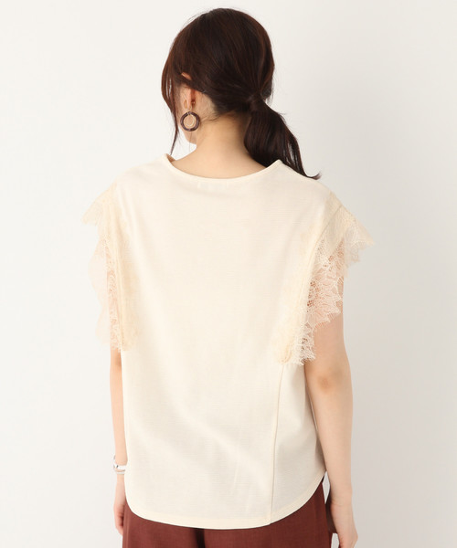 GLOBAL WORK（グローバルワーク）の「カタレースＴ半袖/836568（Tシャツ/カットソー・レディース・ブラック/ネイビー/オフホワイト/ベージュ系その他3・MEDIUM/LARGE）」の13枚目の写真