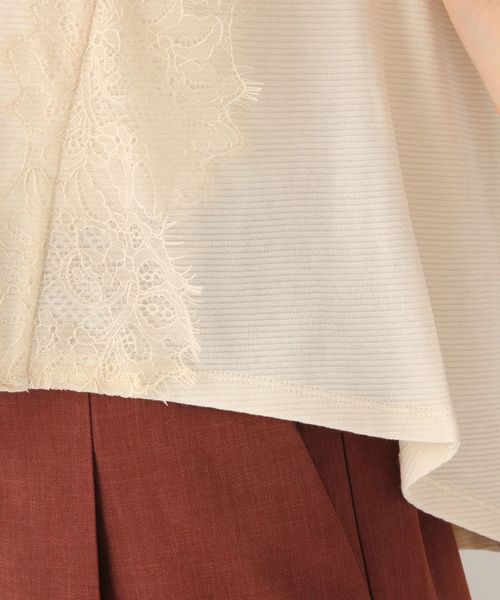 GLOBAL WORK（グローバルワーク）の「カタレースＴ半袖/836568（Tシャツ/カットソー・レディース・ブラック/ネイビー/オフホワイト/ベージュ系その他3・MEDIUM/LARGE）」の16枚目の写真