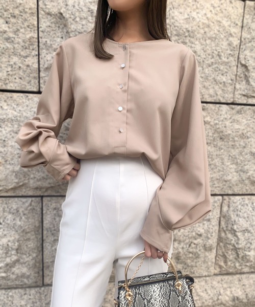 KOBE LETTUCE（コウベレタス）の「3タイプブラウス【セットアップOK】（シャツ/ブラウス・レディース・モカ/ライトカーキ/ホワイト系その他/ブラウン系その他/グリーン系その他/オレンジ系その他/グリーン系その他2/ダークオレンジ/オレンジ系その他2/ホワイト系その他2/ホワイト系その他3/ブラウン系その他2/ブラウン系その他3/ブラウン系その他4/ブラウン系その他5/ホワイト系その他4/ブラウン系その他6/ブラウン系その他7/レッド系その他3/グリーン系その他5/ボルドー/カーキ/グリーン系その他4/レッド系その他2/レッド系その他/グリーン系その他3/ネイビー/ピンク系その他2/ホワイト系その他5/ピンク系その他3/ベージュ系その他/ピンク系その他4/ブルー系その他2/オフホワイト/ピンク系その他/ベージュ・2/1/3/4/6/5）」の18枚目の写真