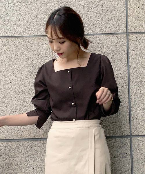 KOBE LETTUCE（コウベレタス）の「3タイプブラウス【セットアップOK】（シャツ/ブラウス・レディース・モカ/ライトカーキ/ホワイト系その他/ブラウン系その他/グリーン系その他/オレンジ系その他/グリーン系その他2/ダークオレンジ/オレンジ系その他2/ホワイト系その他2/ホワイト系その他3/ブラウン系その他2/ブラウン系その他3/ブラウン系その他4/ブラウン系その他5/ホワイト系その他4/ブラウン系その他6/ブラウン系その他7/レッド系その他3/グリーン系その他5/ボルドー/カーキ/グリーン系その他4/レッド系その他2/レッド系その他/グリーン系その他3/ネイビー/ピンク系その他2/ホワイト系その他5/ピンク系その他3/ベージュ系その他/ピンク系その他4/ブルー系その他2/オフホワイト/ピンク系その他/ベージュ・2/1/3/4/6/5）」の13枚目の写真