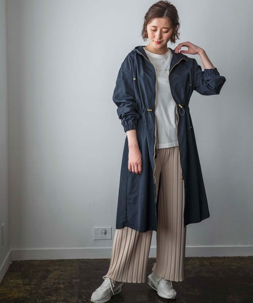 GeeRA（ジーラ）の「ロング丈マウンテンパーカー（マウンテンパーカー・レディース・ベージュ/カーキ/ネイビー・MEDIUM/LARGE/X-LARGE）」の3枚目の写真