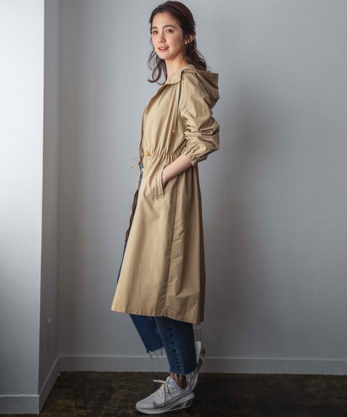 GeeRA（ジーラ）の「ロング丈マウンテンパーカー（マウンテンパーカー・レディース・ベージュ/カーキ/ネイビー・MEDIUM/LARGE/X-LARGE）」の6枚目の写真