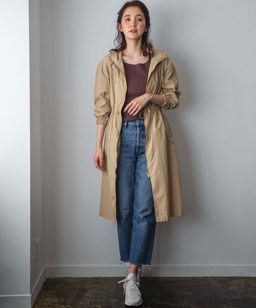 GeeRA（ジーラ）の「ロング丈マウンテンパーカー（マウンテンパーカー・レディース・ベージュ/カーキ/ネイビー・MEDIUM/LARGE/X-LARGE）」の5枚目の写真