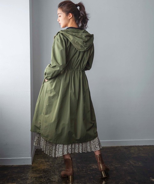 GeeRA（ジーラ）の「ロング丈マウンテンパーカー（マウンテンパーカー・レディース・ベージュ/カーキ/ネイビー・MEDIUM/LARGE/X-LARGE）」の12枚目の写真