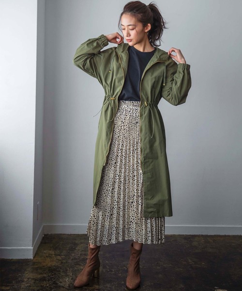 GeeRA（ジーラ）の「ロング丈マウンテンパーカー（マウンテンパーカー・レディース・ベージュ/カーキ/ネイビー・MEDIUM/LARGE/X-LARGE）」の9枚目の写真