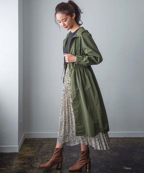 GeeRA（ジーラ）の「ロング丈マウンテンパーカー（マウンテンパーカー・レディース・ベージュ/カーキ/ネイビー・MEDIUM/LARGE/X-LARGE）」の11枚目の写真