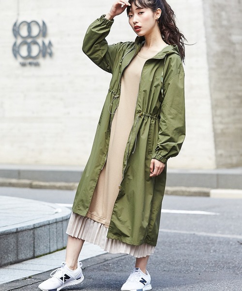 GeeRA（ジーラ）の「ロング丈マウンテンパーカー（マウンテンパーカー・レディース・ベージュ/カーキ/ネイビー・MEDIUM/LARGE/X-LARGE）」の16枚目の写真