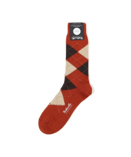 Pantherella（パンセレラ）の「Pantherella / アーガイルソックス（ソックス/靴下・メンズ・チャコールグレー/ブラック/オリーブ/ネイビー/ダークブラウン/その他/ブラック系その他4/ブラウン系その他4/オレンジ/その他1/その他2/ライトブラウン・SMALL/MEDIUM）」の10枚目の写真