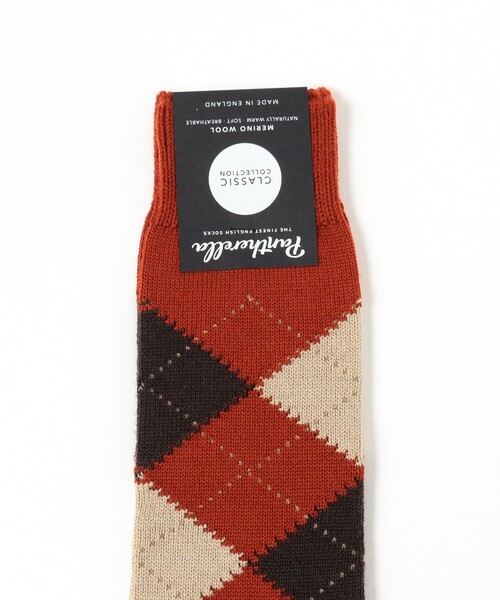 Pantherella（パンセレラ）の「Pantherella / アーガイルソックス（ソックス/靴下・メンズ・チャコールグレー/ブラック/オリーブ/ネイビー/ダークブラウン/その他/ブラック系その他4/ブラウン系その他4/オレンジ/その他1/その他2/ライトブラウン・SMALL/MEDIUM）」の20枚目の写真