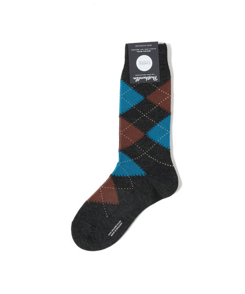 Pantherella（パンセレラ）の「Pantherella / アーガイルソックス（ソックス/靴下・メンズ・チャコールグレー/ブラック/オリーブ/ネイビー/ダークブラウン/その他/ブラック系その他4/ブラウン系その他4/オレンジ/その他1/その他2/ライトブラウン・SMALL/MEDIUM）」の4枚目の写真
