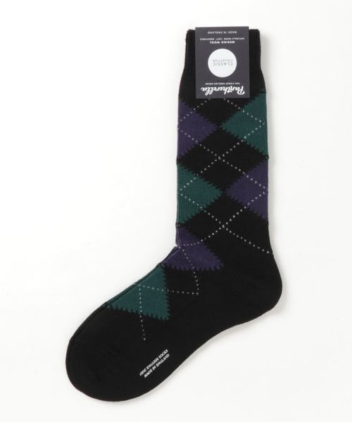 Pantherella（パンセレラ）の「Pantherella / アーガイルソックス（ソックス/靴下・メンズ・チャコールグレー/ブラック/オリーブ/ネイビー/ダークブラウン/その他/ブラック系その他4/ブラウン系その他4/オレンジ/その他1/その他2/ライトブラウン・SMALL/MEDIUM）」の16枚目の写真