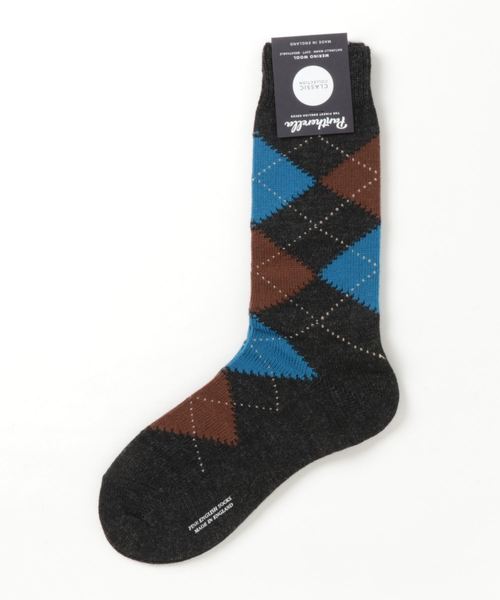 Pantherella（パンセレラ）の「Pantherella / アーガイルソックス（ソックス/靴下・メンズ・チャコールグレー/ブラック/オリーブ/ネイビー/ダークブラウン/その他/ブラック系その他4/ブラウン系その他4/オレンジ/その他1/その他2/ライトブラウン・SMALL/MEDIUM）」の15枚目の写真