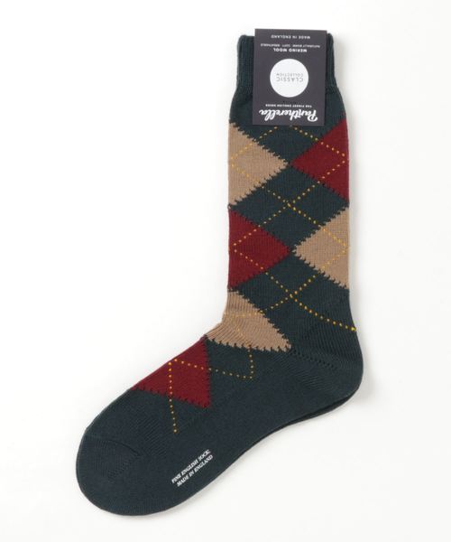 Pantherella（パンセレラ）の「Pantherella / アーガイルソックス（ソックス/靴下・メンズ・チャコールグレー/ブラック/オリーブ/ネイビー/ダークブラウン/その他/ブラック系その他4/ブラウン系その他4/オレンジ/その他1/その他2/ライトブラウン・SMALL/MEDIUM）」の14枚目の写真