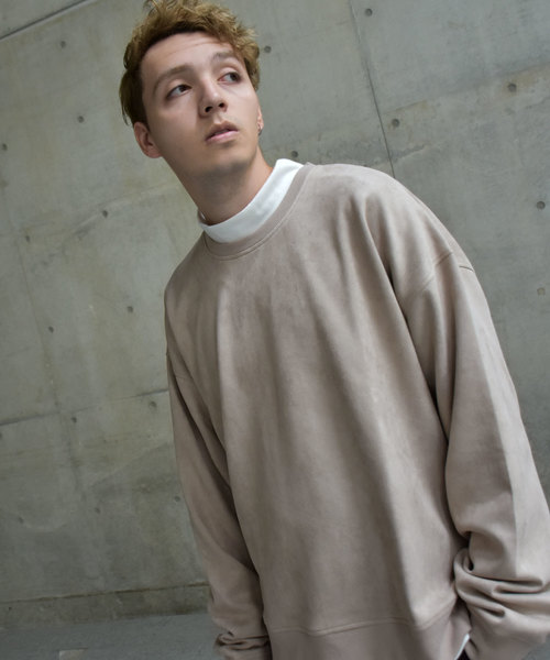 NILWAY（ニルウェイ）の「ポリスエード袖ボリュームスウェットトレーナー（スウェット・メンズ・ライトグレー/ブラック/ベージュ・MEDIUM/LARGE/X-LARGE）」の7枚目の写真