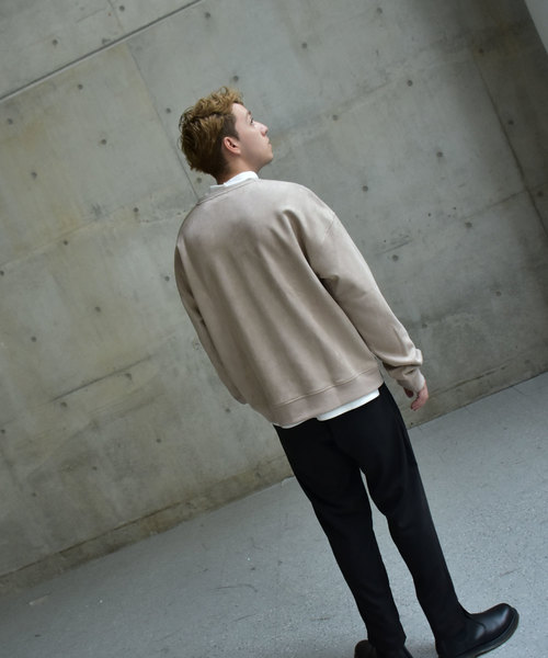 NILWAY（ニルウェイ）の「ポリスエード袖ボリュームスウェットトレーナー（スウェット・メンズ・ライトグレー/ブラック/ベージュ・MEDIUM/LARGE/X-LARGE）」の9枚目の写真