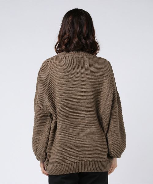 rps(アールピーエス)の「ボリューム袖ガーター編みニットプルオーバー(ニット/セーター・レディース・ブラウン/キャメル/ブルーグリーン/アイボリー・M)」の16枚目の写真