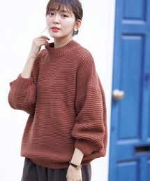 rps | ボリューム袖ガーター編みニットプルオーバー(ニット/セーター)