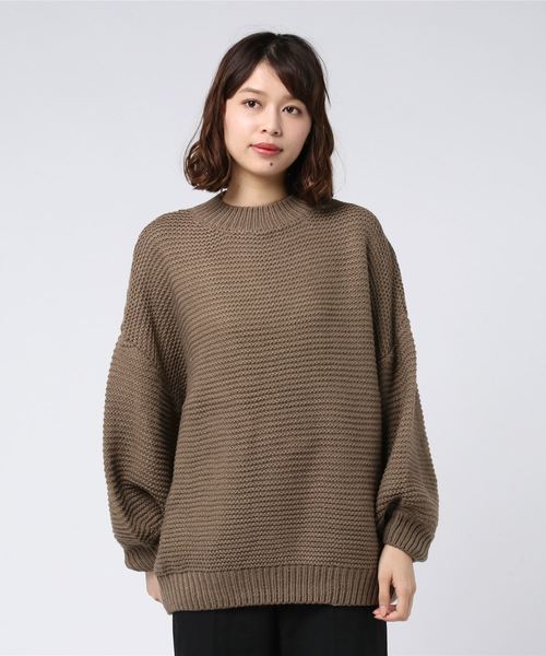 rps(アールピーエス)の「ボリューム袖ガーター編みニットプルオーバー(ニット/セーター・レディース・ブラウン/キャメル/ブルーグリーン/アイボリー・M)」の17枚目の写真
