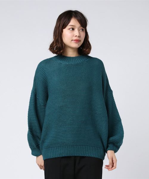 rps(アールピーエス)の「ボリューム袖ガーター編みニットプルオーバー(ニット/セーター・レディース・ブラウン/キャメル/ブルーグリーン/アイボリー・M)」の10枚目の写真