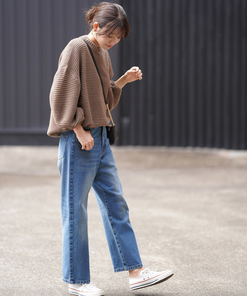 rps(アールピーエス)の「ボリューム袖ガーター編みニットプルオーバー(ニット/セーター・レディース・ブラウン/キャメル/ブルーグリーン/アイボリー・M)」の9枚目の写真