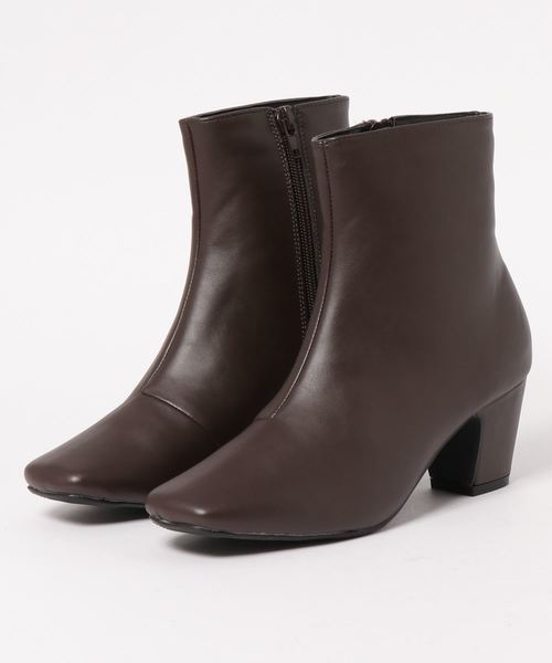 Pierrot（ピエロ）の「スクエアトゥブーツ（ブーツ・レディース・ブラック系その他2/ブラウン/ブラック系その他・LL/L/S/M）」の3枚目の写真