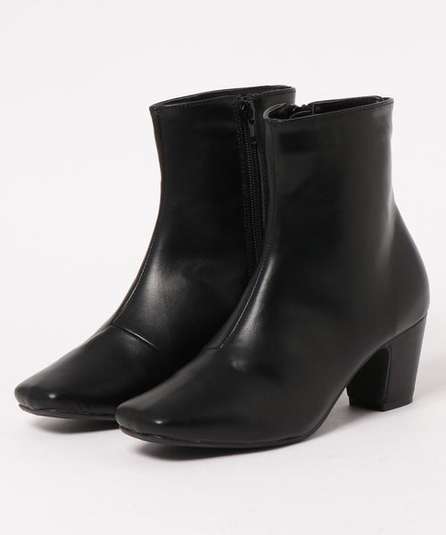 Pierrot（ピエロ）の「スクエアトゥブーツ（ブーツ・レディース・ブラック系その他2/ブラウン/ブラック系その他・LL/L/S/M）」の2枚目の写真